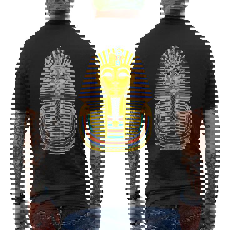 ツタンカーメン エジプトファラオ ピラミッド 古代エジプト メンズTシャツ バックプリント