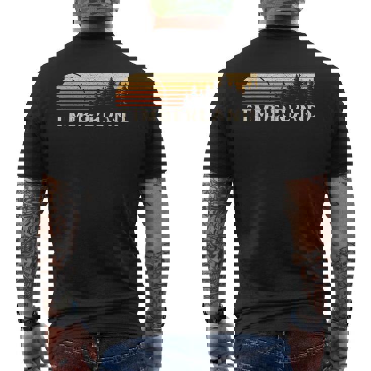 ティンバーランド Nc ビンテージ エバーグリーン サンセット 80年代レトロ メンズTシャツ バックプリント