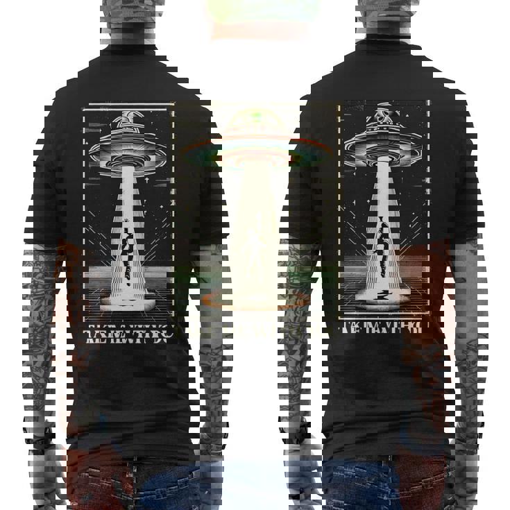 テイク・ミー・ウィズ・ユー エイリアン Ufo クローズエンカウンター ロズウェル エリア51 長袖tシャツ メンズTシャツ バックプリント