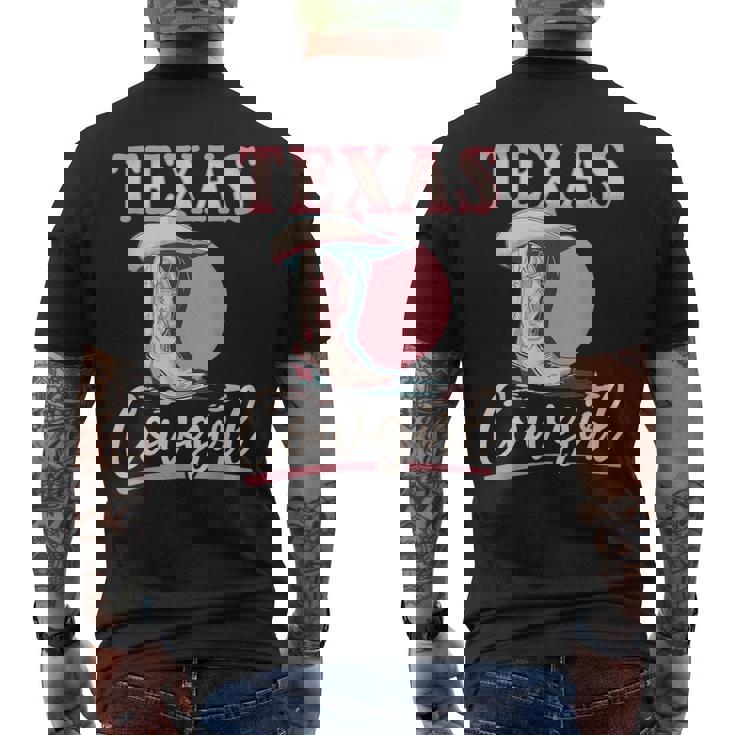 テキサス カウガール デザート ウエスタン テキサス カウガール メンズTシャツ バックプリント