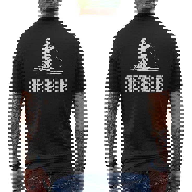 テレマーク スキーライフ メンズTシャツ バックプリント