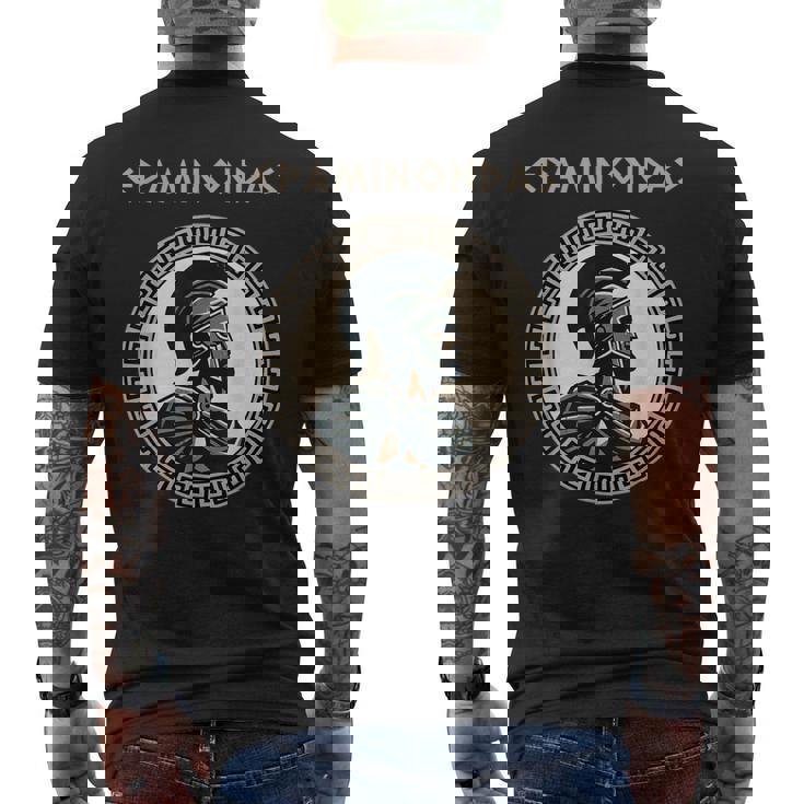 テーベのエパミノンダス 古代ギリシャの歴史 メンズTシャツ バックプリント