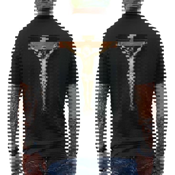 ディエゴベラスケス-＃2十字架につけられたイエスキリスト メンズTシャツ バックプリント