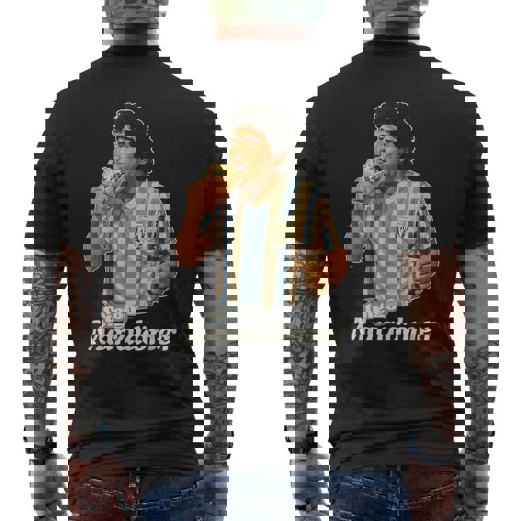 ディエゴ・マラドーナー X デリシャス ドニ ミーム ドナー ケバブ好き メンズTシャツ バックプリント