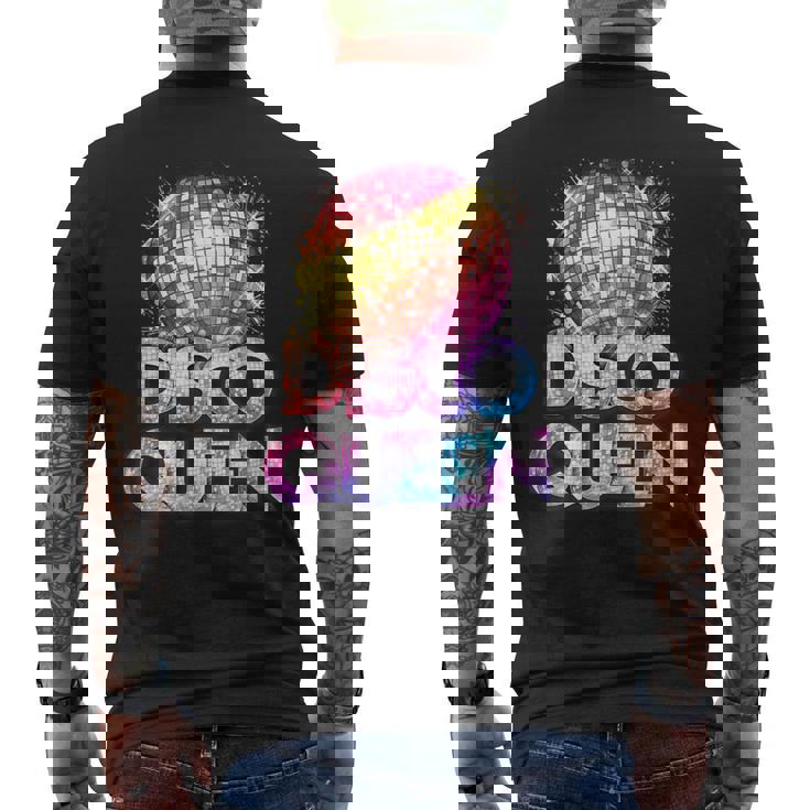 ディスコクイーン-70年代のディスコをテーマにしたヴィンテージ70年代のコスチューム メンズTシャツ バックプリント