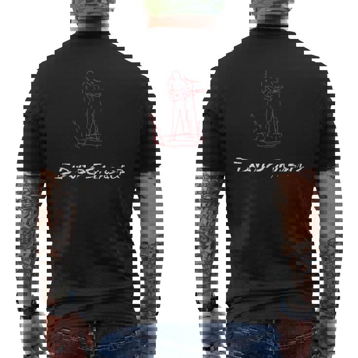 デヴィッド・ギルモア オン・ア・アイランド 赤と白のスケッチ メンズTシャツ バックプリント