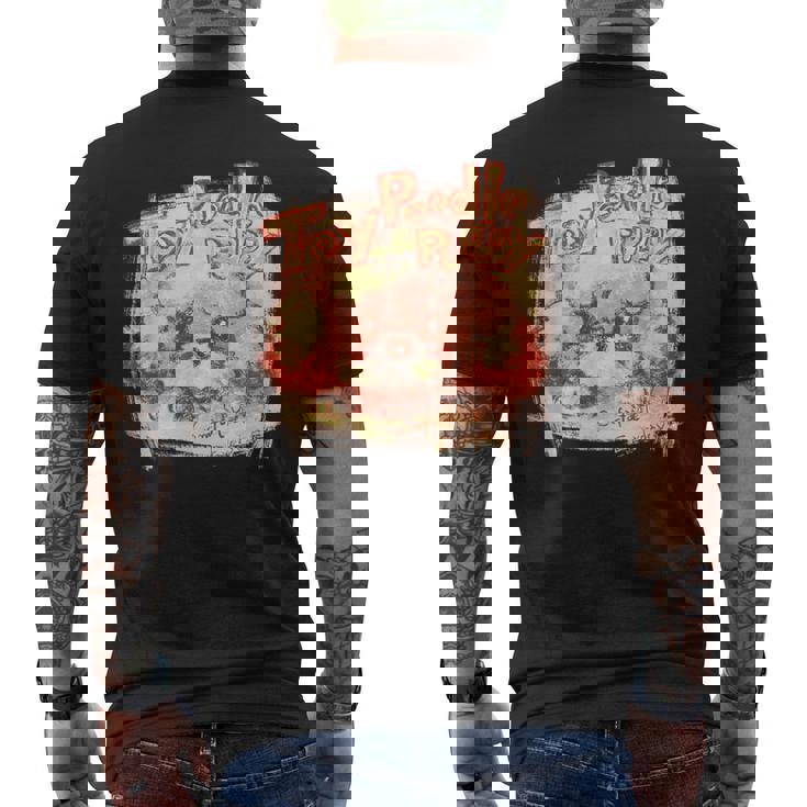 トイプードル かわいい いぬ 子犬 ペット おもしろ 動物 アート イラスト メンズTシャツ バックプリント