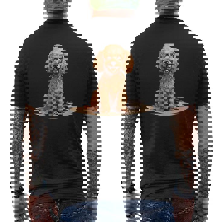 トイプードル 犬種 ペット かわいいグラフィック メンズTシャツ バックプリント