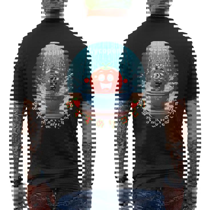 トマト 赤いトマト ピコピン おすすめリコピン おもしろトマト かわいいトマト メンズTシャツ バックプリント