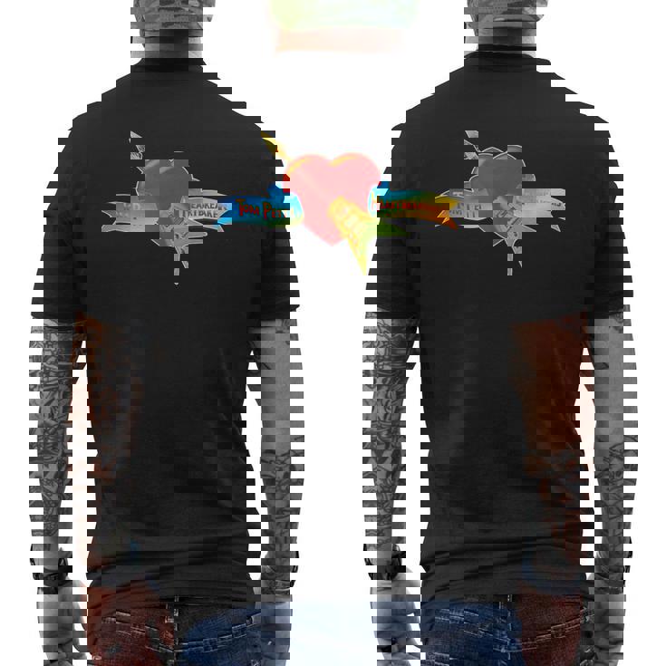 トム・ペティとハートブレイカーズのクラシックロゴ。 メンズTシャツ バックプリント