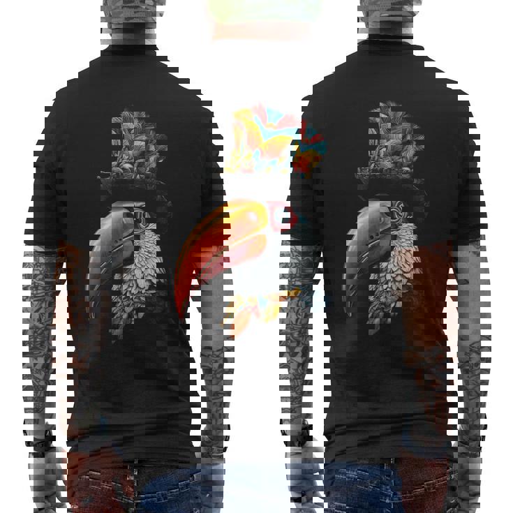 トラ 動物 動物園 イラスト トラ メンズTシャツ バックプリント