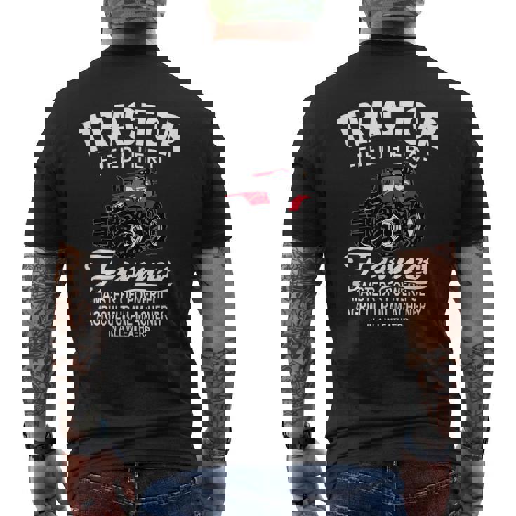 トラクター、農業、トラクター、トラクター メンズTシャツ バックプリント