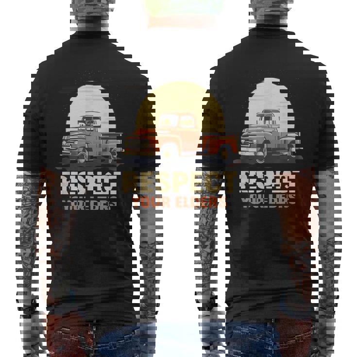 トラック ヴィンテージ オールド クラシック 学校 アメリカン ピックアップ レトロ ファーム メンズTシャツ バックプリント