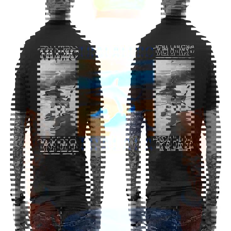 トララレロトララーラ-イタリアンブレインロットミーム メンズTシャツ バックプリント