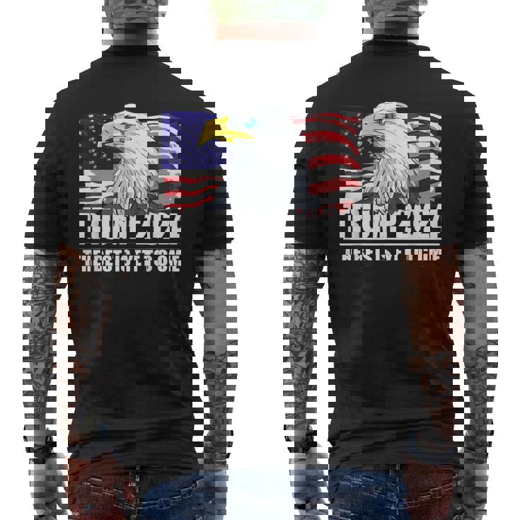 トランプ 2024年 イーグル アメリカ国旗 ドナルド・トランプ選挙 2024年 メンズTシャツ バックプリント