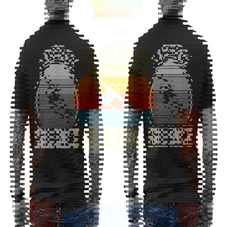 トランペット奏者 I Destroyilence Recto Trumpet Lovers メンズTシャツ バックプリント