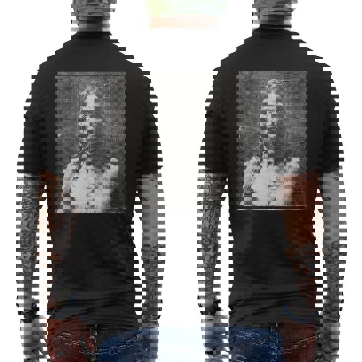 トリノのヴィンテージイエス聖骸布 メンズTシャツ バックプリント