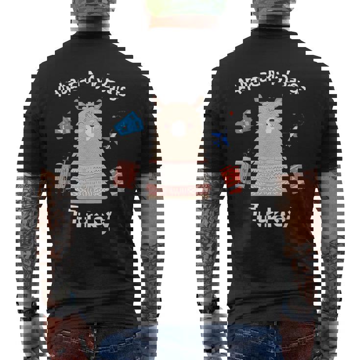 トルコ アルパカ マイバッグ ラマ アルパカ トルコ メンズTシャツ バックプリント