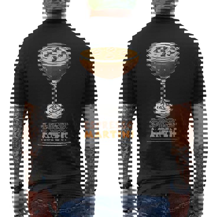 トレンディなエスプレッソマティーニコーヒーカクテル。 メンズTシャツ バックプリント