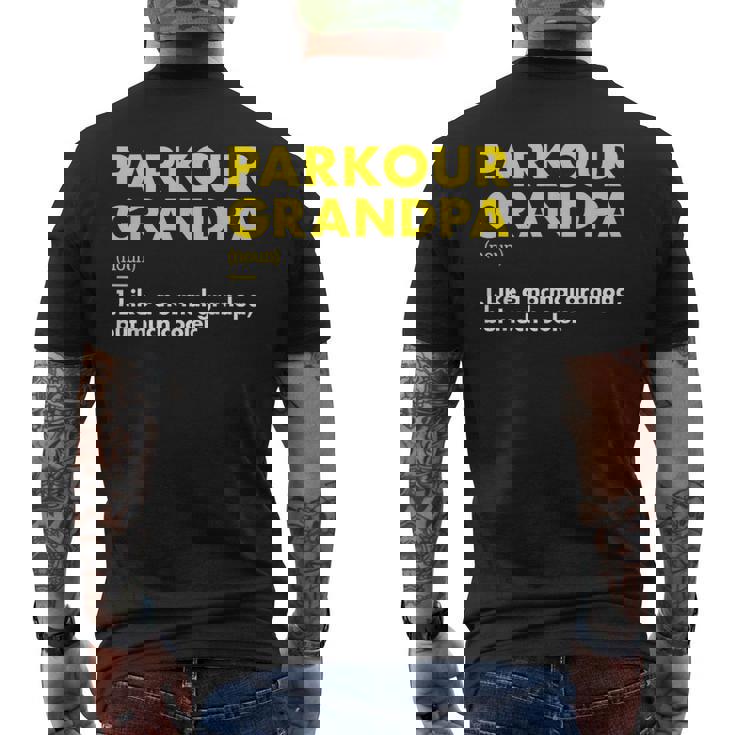 トレーサー・グランパ・デフィニション・パルクール メンズTシャツ バックプリント