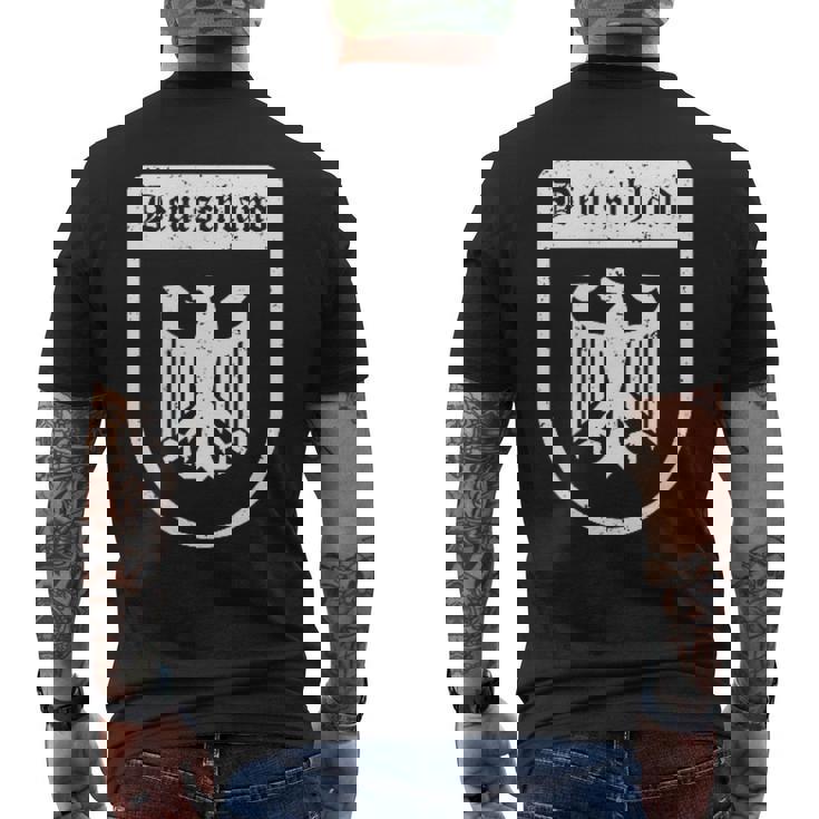 ドイツ国旗 ドイツの鷲 メンズTシャツ バックプリント