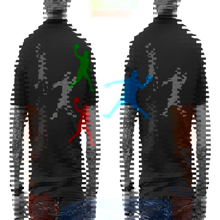 ドッジボール シルエット ドッジボール プレイヤーシルエット ドッジボール メンズTシャツ バックプリント