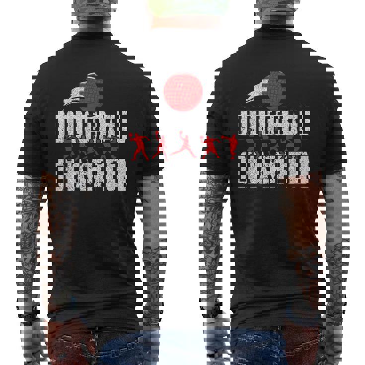 ドッジボール選手権 ドッジボール選手 I ドッジボール メンズTシャツ バックプリント