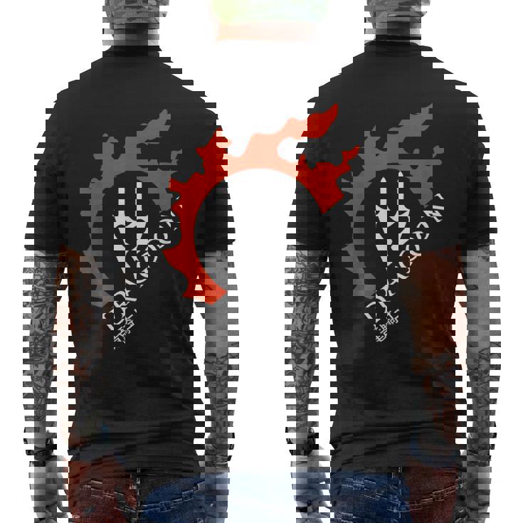 ドラゴン 光と闇の戦士のために メンズTシャツ バックプリント