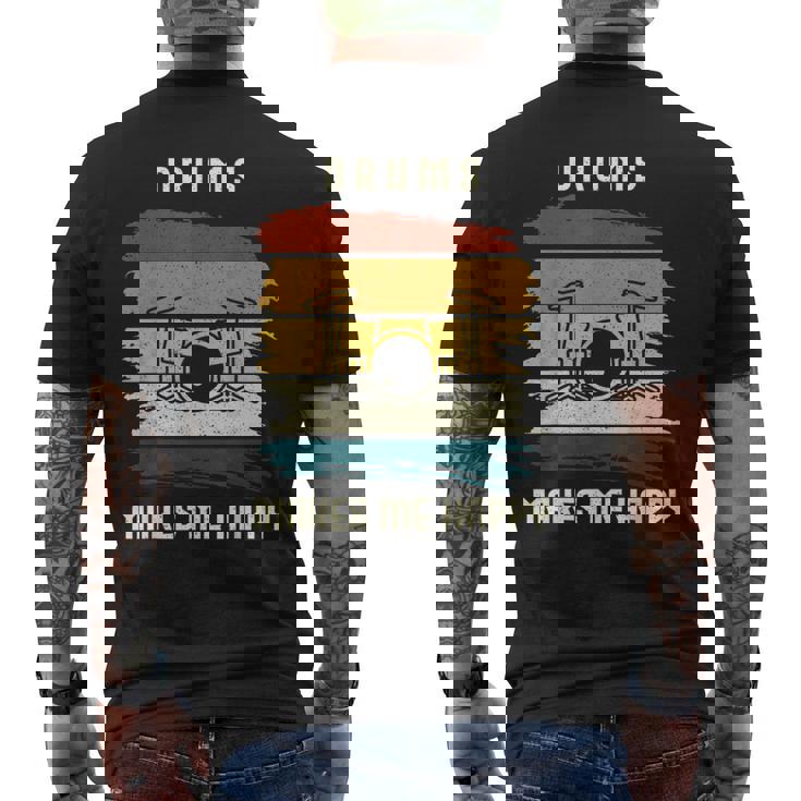 ドラマーtシャツ ドラマー ヴィンテージギフト メンズTシャツ バックプリント