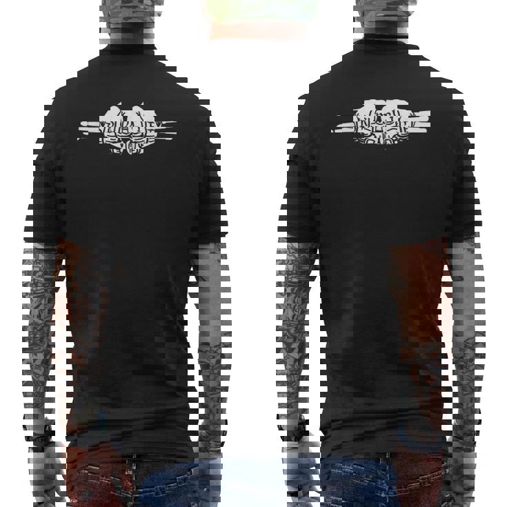 ドラマーのためのドラムライフ面白い引用 メンズTシャツ バックプリント