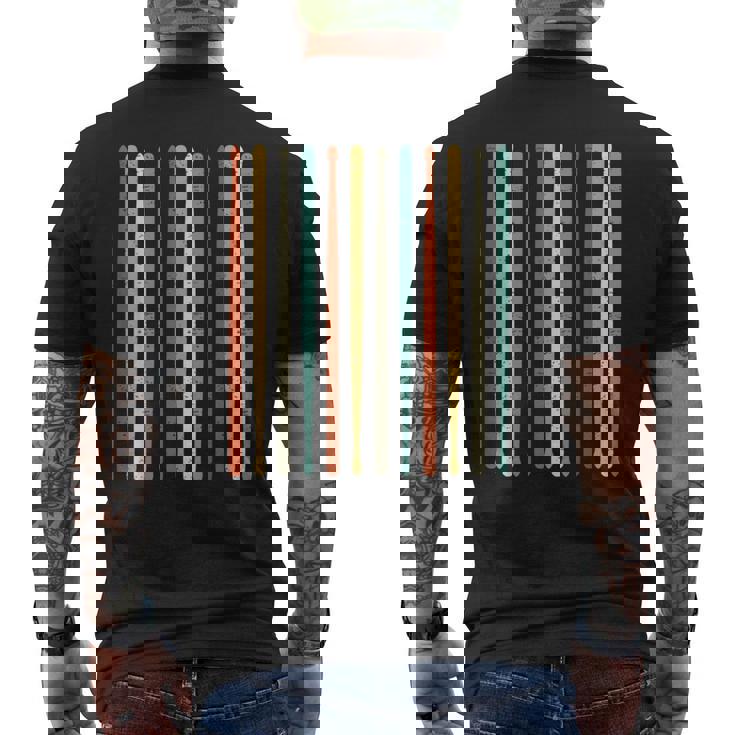 ドラム ドラマー パーカッション メンズTシャツ バックプリント