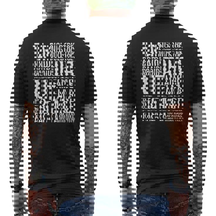 ドラムルーディメンツ メンズTシャツ バックプリント