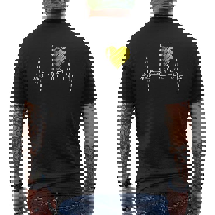 ドルトムント スカイライン ハートビート ルールポット ドイツ アイラブドルトムント I Love Dortmund メンズTシャツ バックプリント