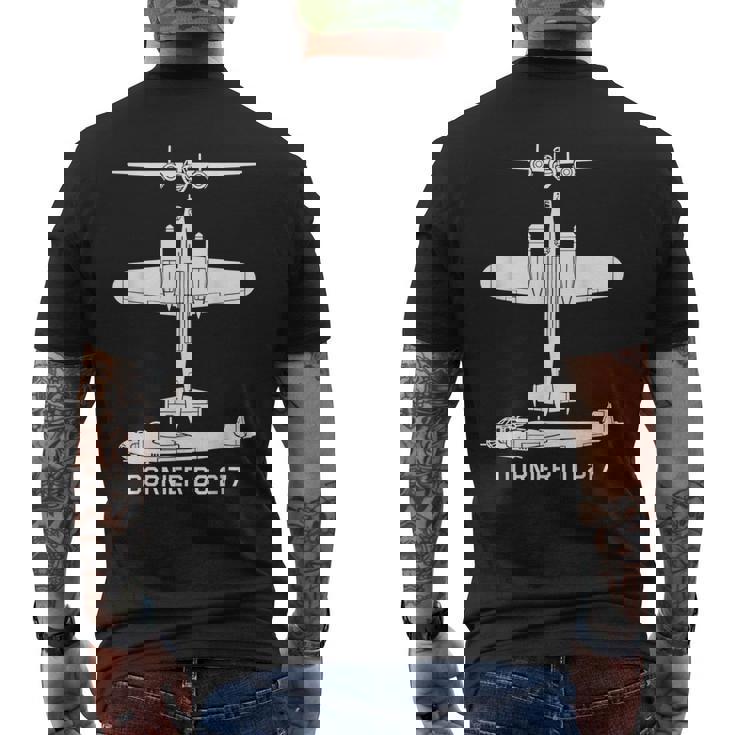 ドルニエdo217ドイツ第二次世界大戦爆撃機 メンズTシャツ バックプリント