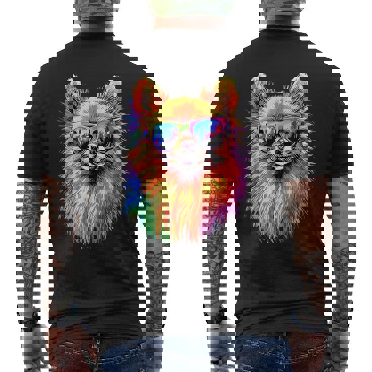 ドワーフ・スピッツ ポメラニアン ポム・スウィート・ジャーマン・スピッツ メンズTシャツ バックプリント