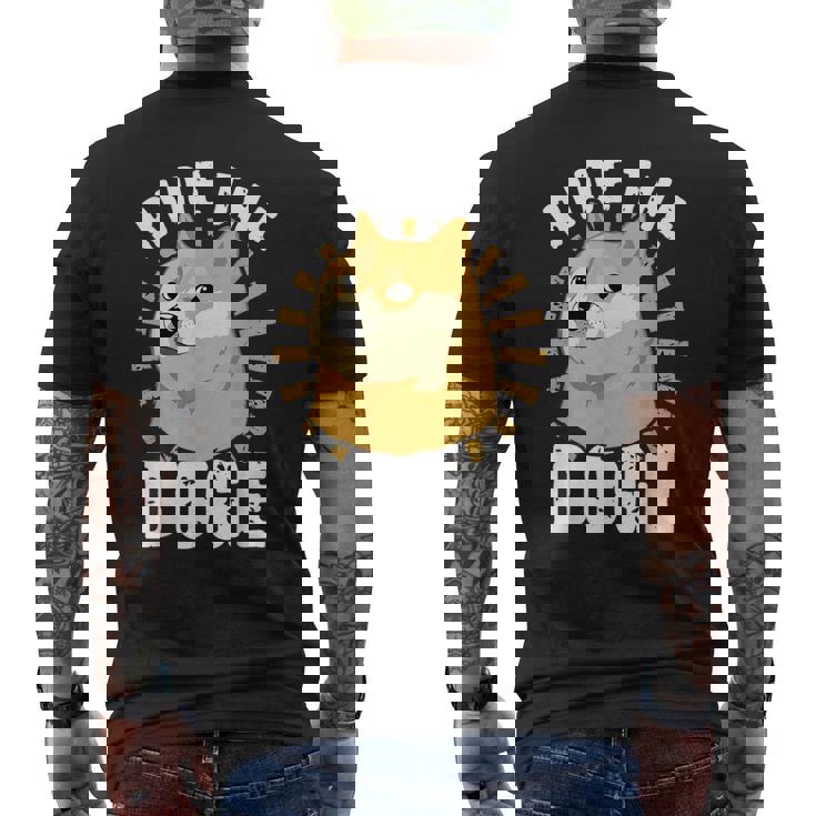 ドージコイン クリプト ライド ザ ドージ 面白い Memecoin メンズTシャツ バックプリント