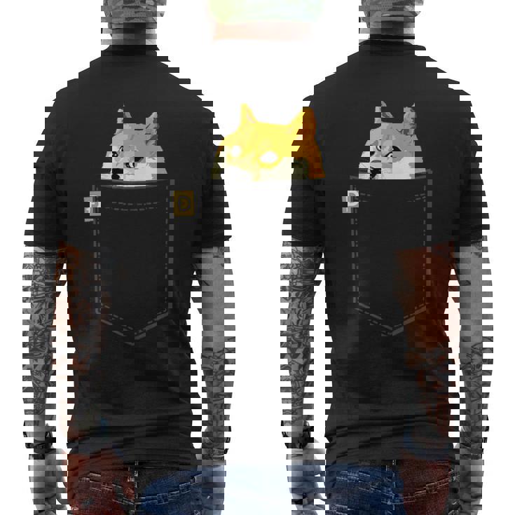 ドージコインシャツフェイクポケットシャツドージコイントゥザムーン メンズTシャツ バックプリント