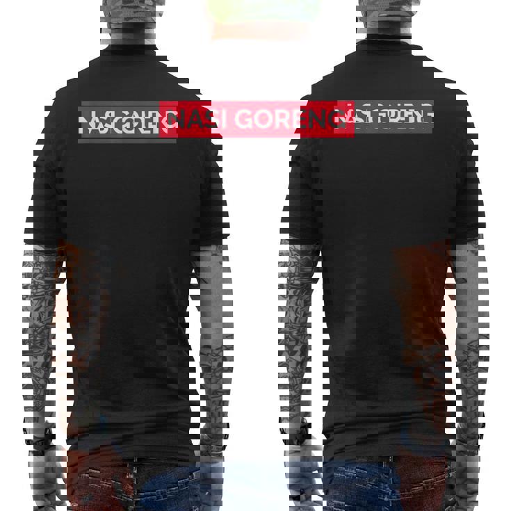 ナシ・ゴレンおもしろ メンズTシャツ バックプリント