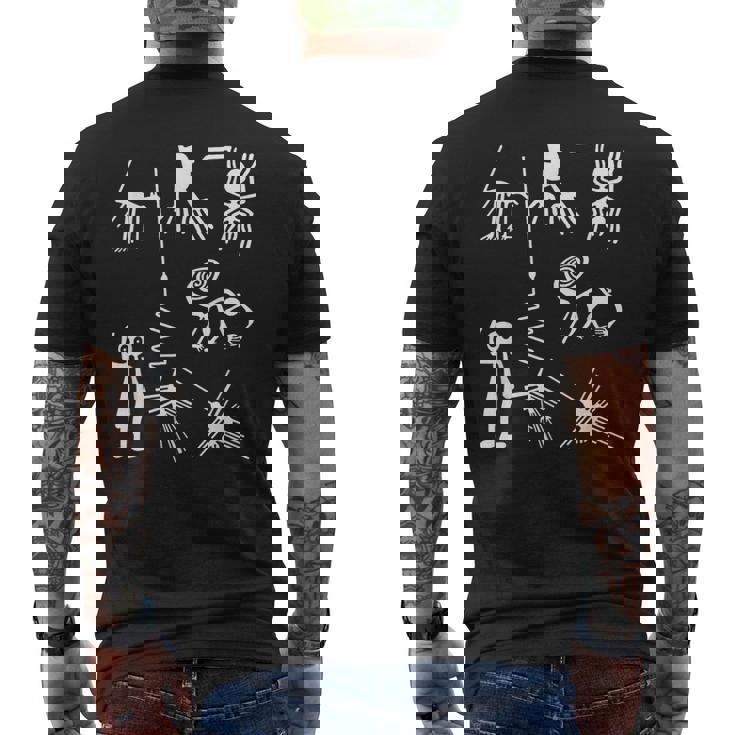 ナスカの地上絵 メンズTシャツ バックプリント