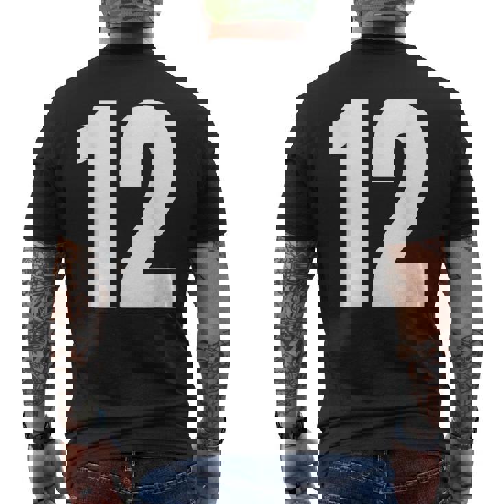 ナンバー12 シャツ。十二 メンズTシャツ バックプリント