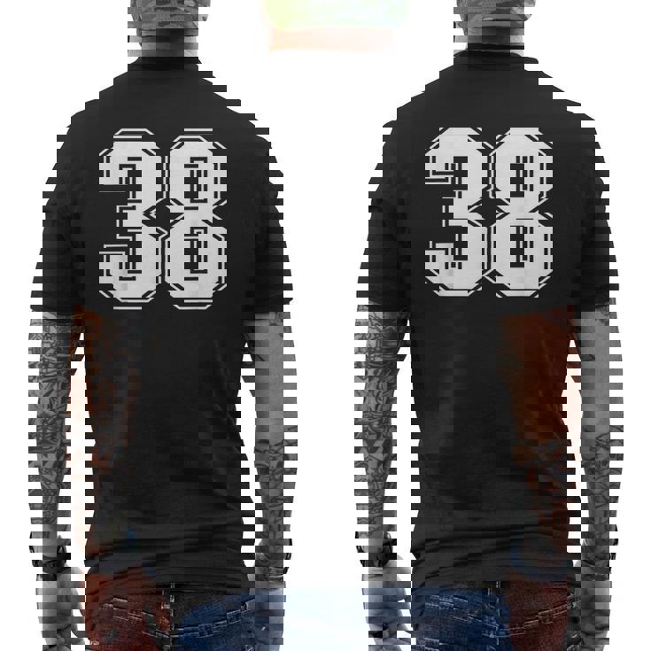 ナンバー38 スポーツ ナンバープレイヤー ナンバー38 メンズTシャツ バックプリント