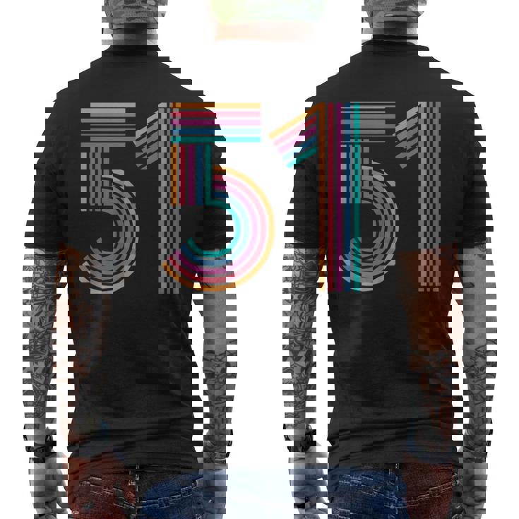 ナンバー51 Fifty-One Anniversary 男女 51歳の誕生日 メンズTシャツ バックプリント