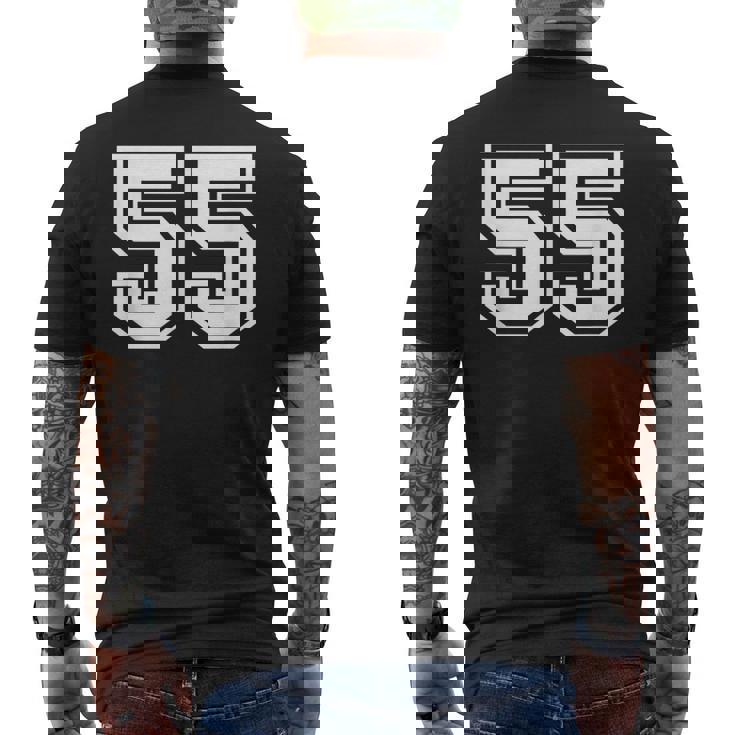 ナンバー55 スポーツジャージ ラッキーお気に入り番号 メンズTシャツ バックプリント