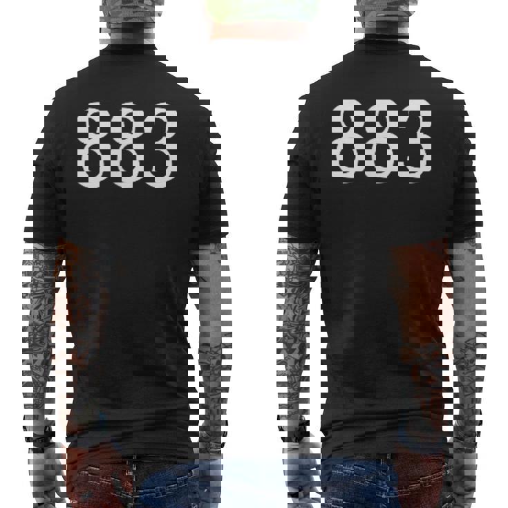 ナンバー883 ポケットナンバー スポーツジャージ 誕生日 メンズTシャツ バックプリント