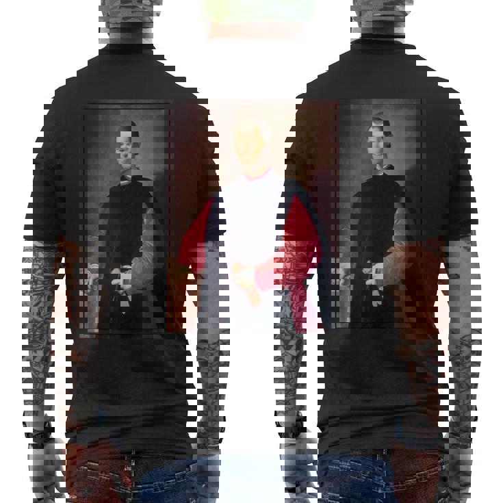 ニコロ・マキャヴェリ 肖像画1600 メンズTシャツ バックプリント