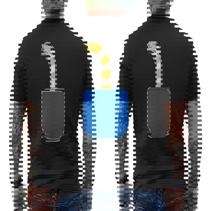 ニシキアナゴ（いん・ざ・ぽけっと）【どうぶつフレンズ】魚 水族館の生き物 かわいい 面白い 動物 チンアナゴ イラスト メンズTシャツ バックプリント