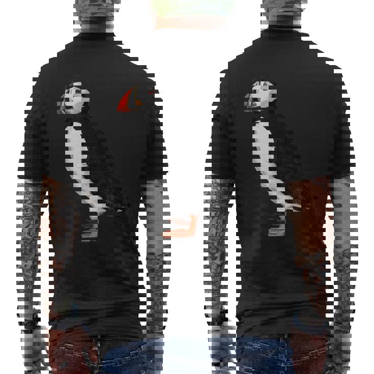 ニシツノメドリ 鳥 動物 図 バードウォッチング 贈り物 鳥類学者 生物学者 自然科学 メンズTシャツ バックプリント