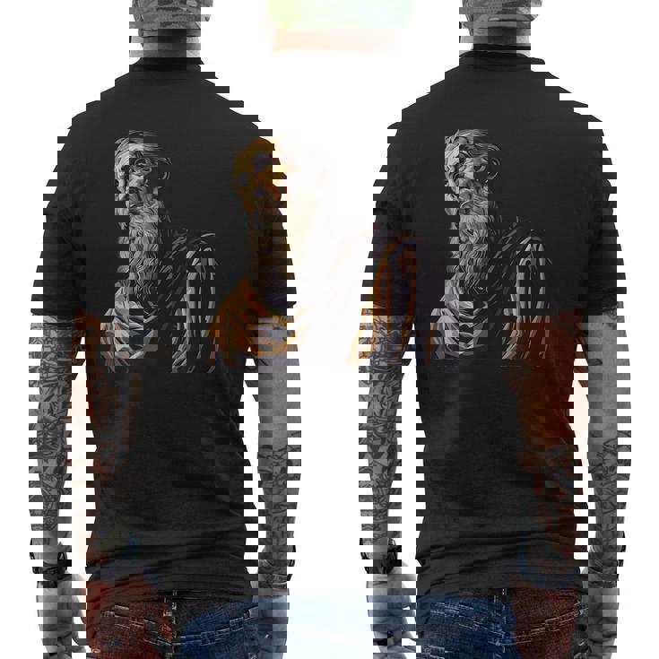 ニッサのグレゴリー 古い絵画 メンズTシャツ バックプリント