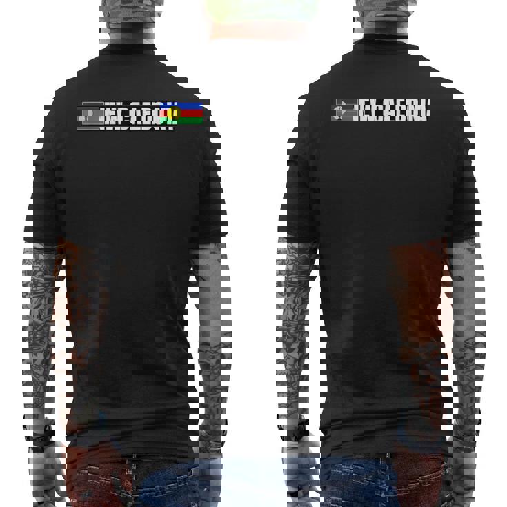 ニューカレドニア国旗 メンズTシャツ バックプリント