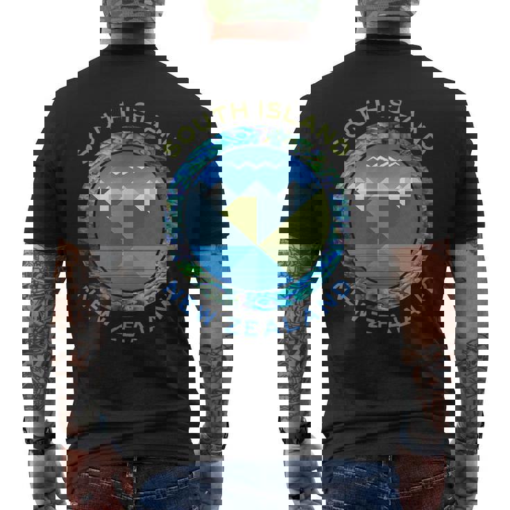 ニュージーランド キウイ サウス アイランド Fiordand メンズTシャツ バックプリント